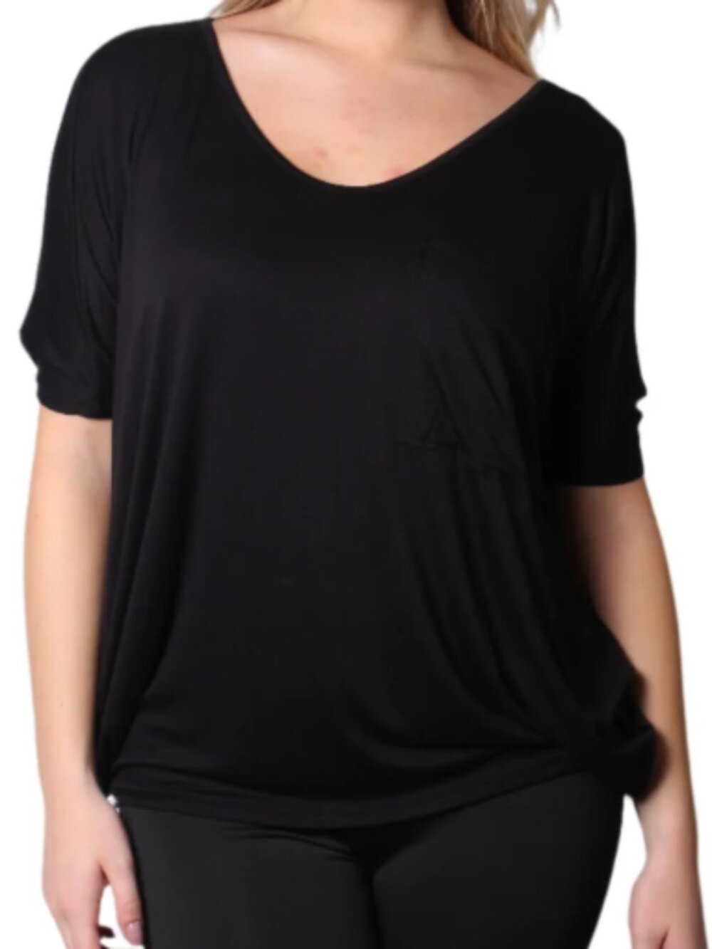 Black Batwing Top